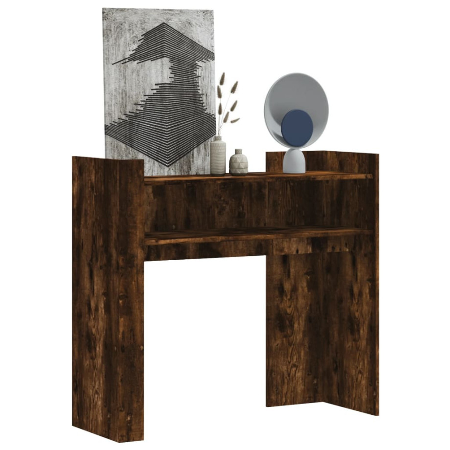 vidaXL Wandtafel 100x35x90 cm bewerkt hout gerookt eikenkleurig afbeelding 1