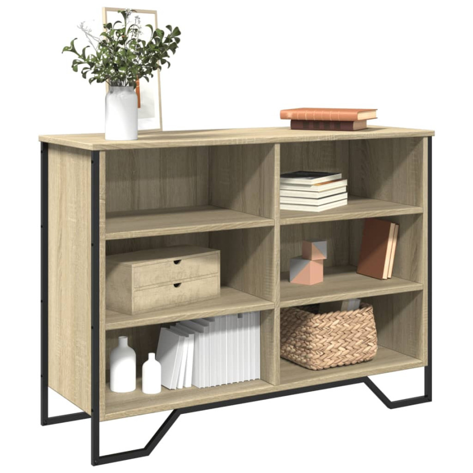 vidaXL Dressoir 101x35,5x74,5 cm bewerkt hout sonoma eikenkleurig afbeelding 1