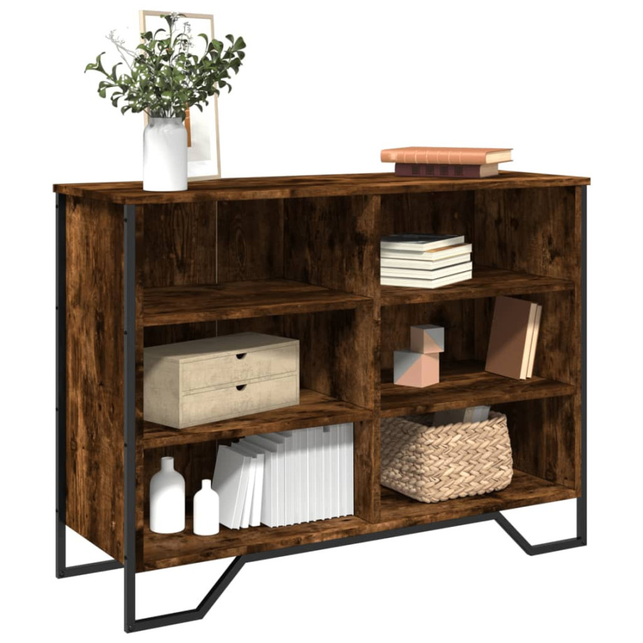 vidaXL Dressoir 101x35,5x74,5 cm bewerkt hout gerookt eikenkleurig afbeelding 1