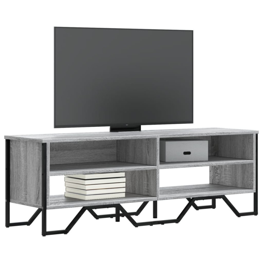 vidaXL Tv-meubel 122x34x41 cm bewerkt hout grijs sonoma eikenkleurig afbeelding 1