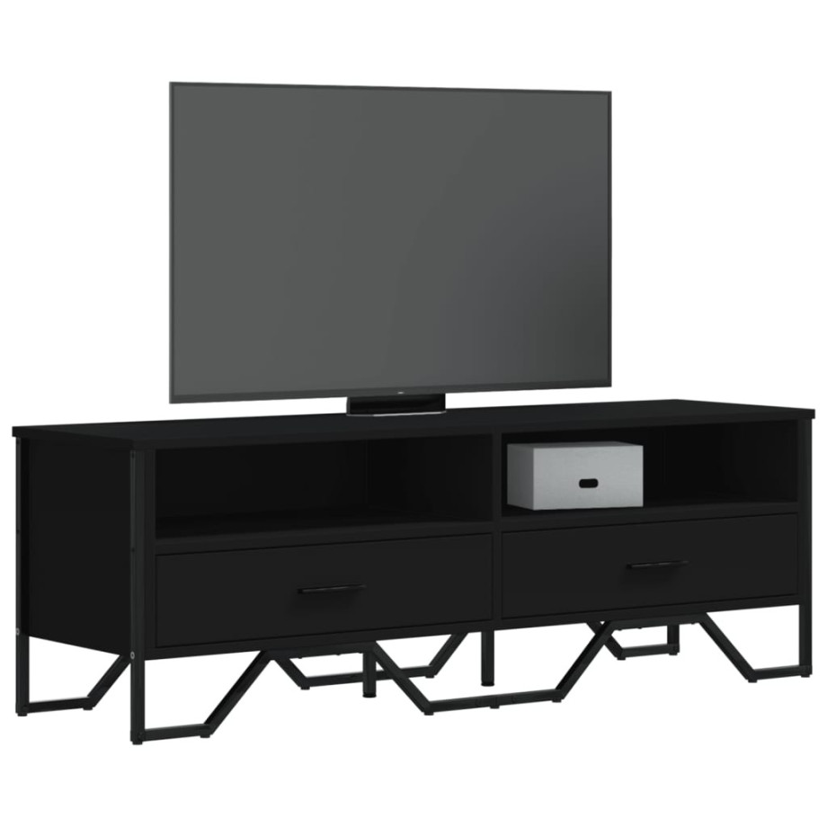 vidaXL Tv-meubel 122x34x41 cm bewerkt hout zwart afbeelding 1