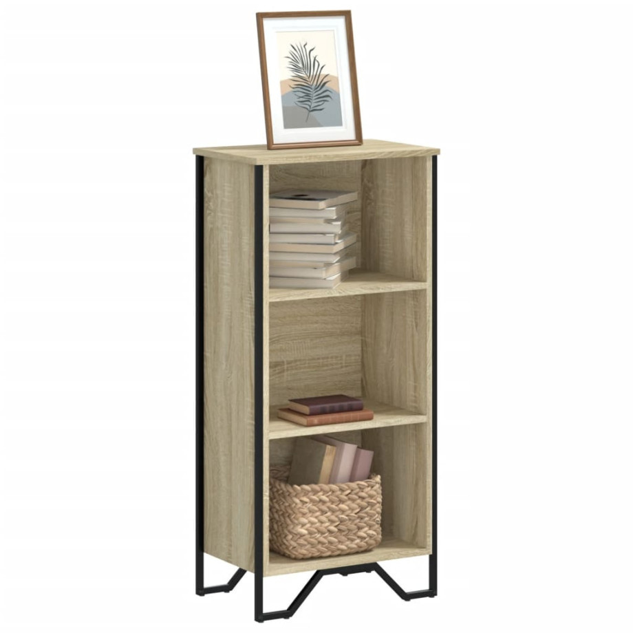 vidaXL Boekenkast 50x31x106 cm bewerkt hout sonoma eikenkleurig afbeelding 1