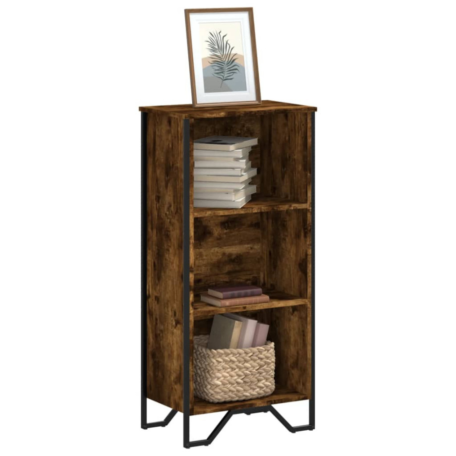 vidaXL Boekenkast 50x31x106 cm bewerkt hout gerookt eikenkleurig afbeelding 1