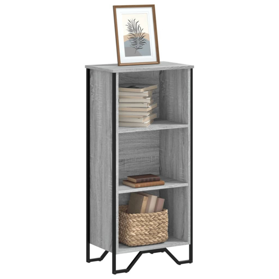 vidaXL Boekenkast 50x31x106 cm bewerkt hout grijs sonoma eikenkleurig afbeelding 1