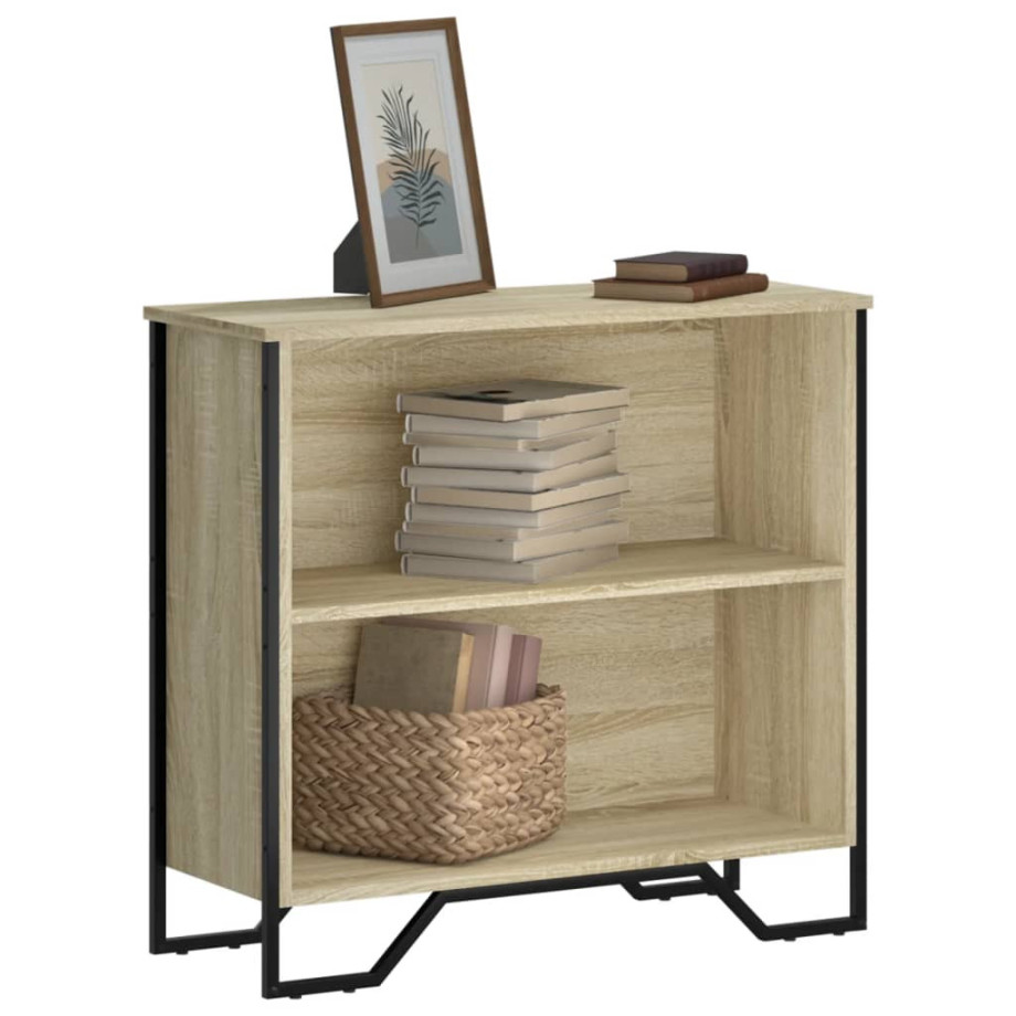 vidaXL Boekenkast 80x31x74,5 cm bewerkt hout sonoma eikenkleurig afbeelding 1