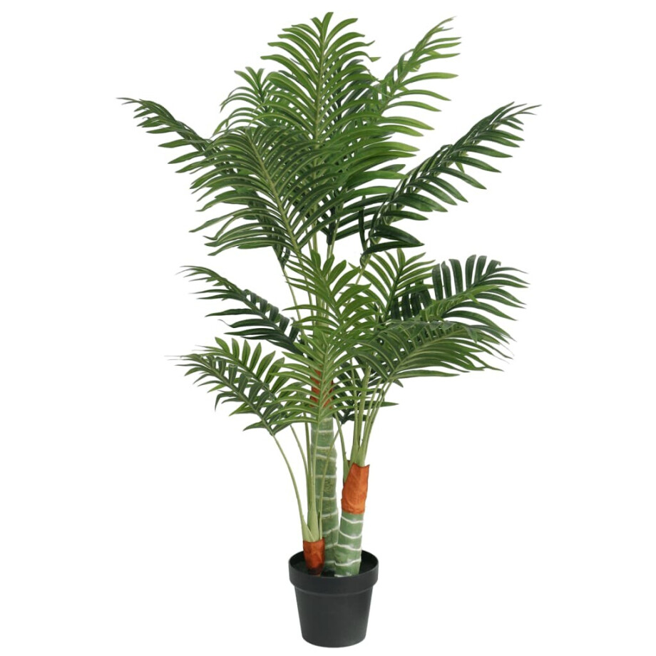 vidaXL Kunstpalmboom met 3 stammen 120 cm polypropeen groen vidaXL Kunstpalmboom met 3 stammen 120 cm polypropeen groen afbeelding