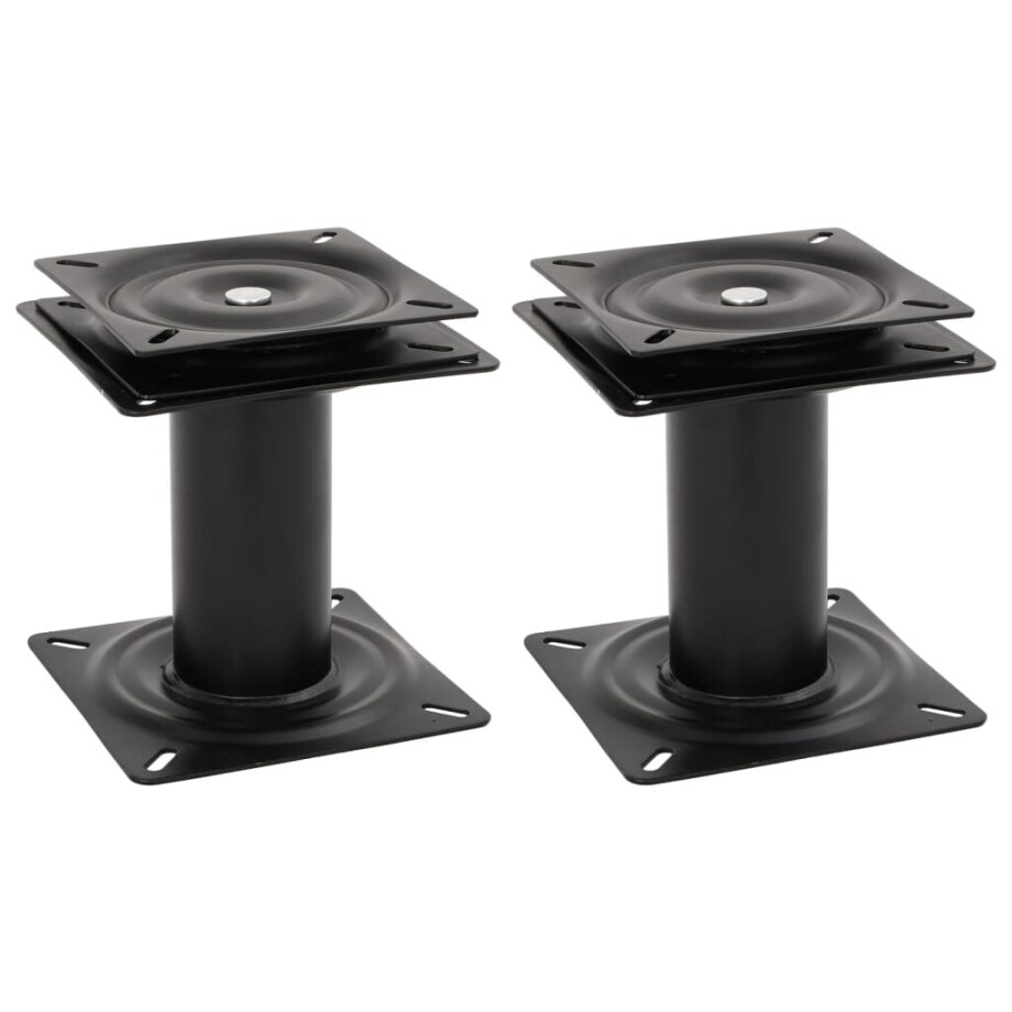 vidaXL Bootstoelpoten 2 st met 360° draaiplateau staal afbeelding 1
