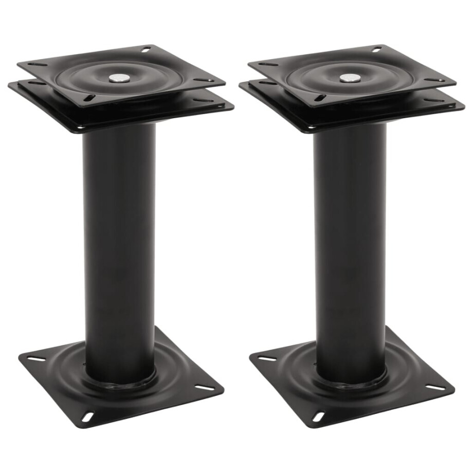 vidaXL Bootstoelpoten 2 st met 360° draaiplateau staal afbeelding 1