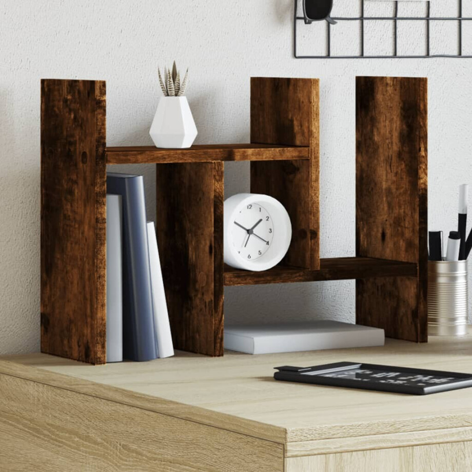 vidaXL Bureau organiser 34,5x15,5x35,5 cm hout gerookt eikenkleurig vidaXL Bureau organiser 34,5x15,5x35,5 cm hout gerookt eikenkleurig afbeelding 1