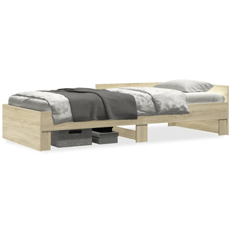 vidaXL Bedframe zonder matras hout sonoma eikenkleurig 90x200 cm afbeelding 1