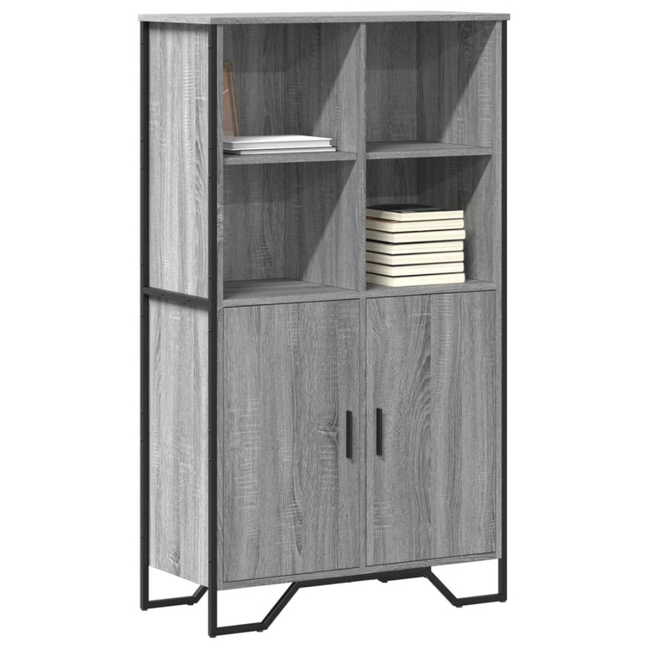 vidaXL Hoge kast 79,5x35,5x137,5 cm bewerkt hout grijs sonoma eiken vidaXL Hoge kast 79,5x35,5x137,5 cm bewerkt hout grijs sonoma eiken afbeelding 1