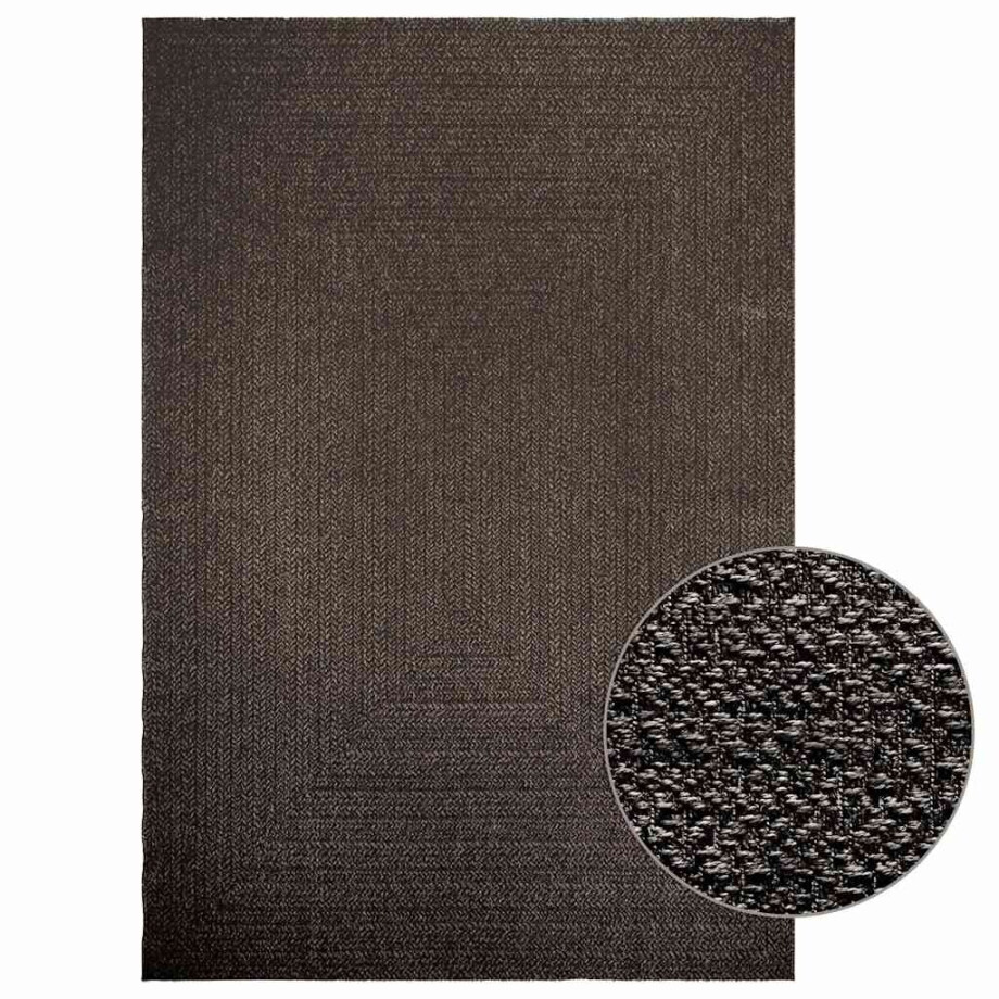 vidaXL Vloerkleed ZIZUR binnen en buiten 200x290cm jute look antraciet vidaXL Vloerkleed ZIZUR binnen en buiten 200x290cm jute look antraciet afbeelding 1