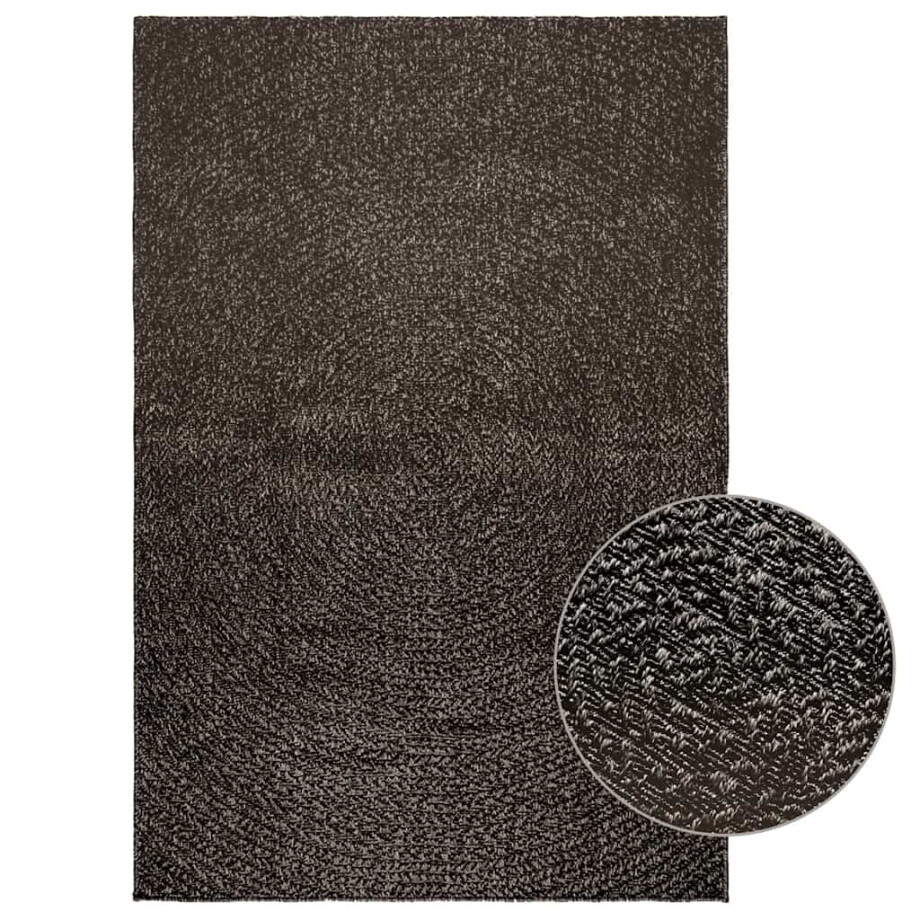 vidaXL Vloerkleed ZIZUR binnen en buiten 120x170cm jute look antraciet afbeelding 1