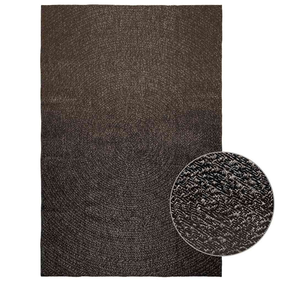 vidaXL Vloerkleed ZIZUR binnen en buiten 160x230cm jute look antraciet vidaXL Vloerkleed ZIZUR binnen en buiten 160x230cm jute look antraciet afbeelding 1