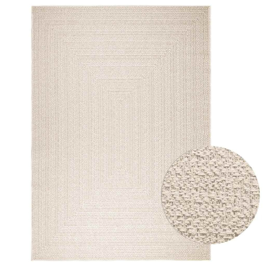 vidaXL Vloerkleed ZIZUR room binnen en buiten 200x290 cm jute look afbeelding 1
