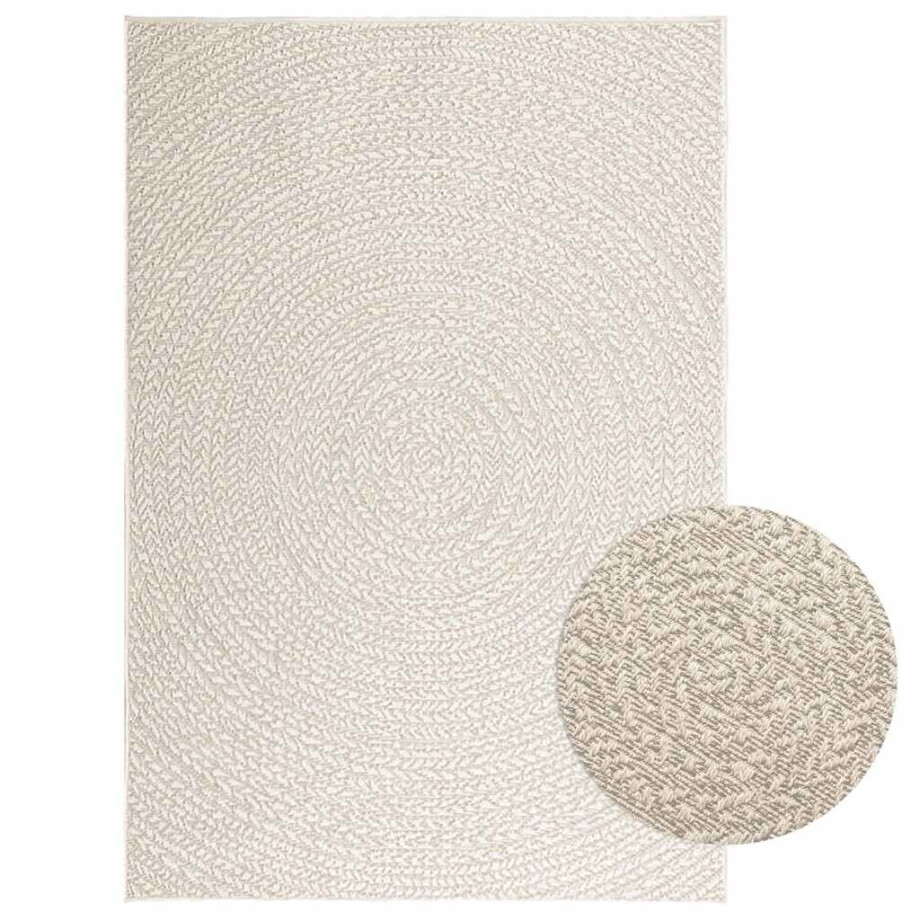 vidaXL Vloerkleed ZIZUR room binnen en buiten 120x170 cm jute look afbeelding 1
