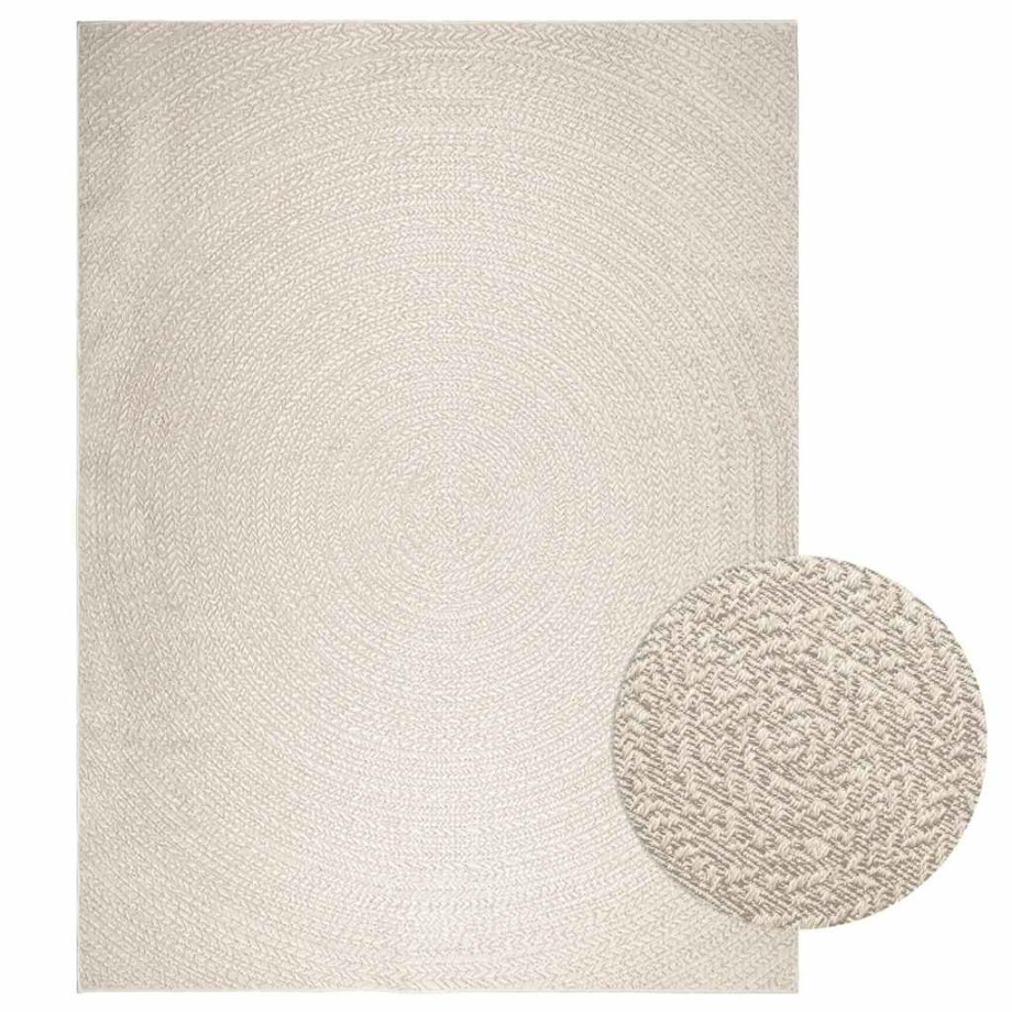 vidaXL Vloerkleed ZIZUR room binnen en buiten 240x340 cm jute look afbeelding 1