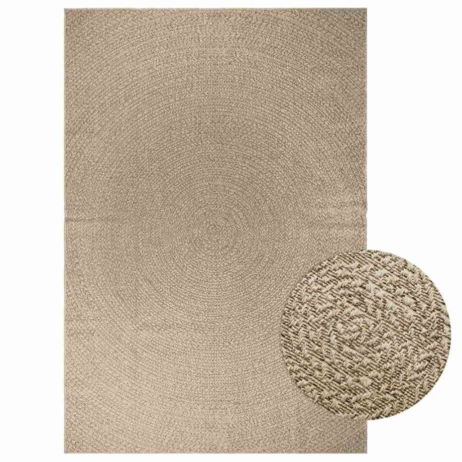 vidaXL Vloerkleed ZIZUR beige binnen en buiten 200x290 cm jute look vidaXL Vloerkleed ZIZUR beige binnen en buiten 200x290 cm jute look afbeelding 1