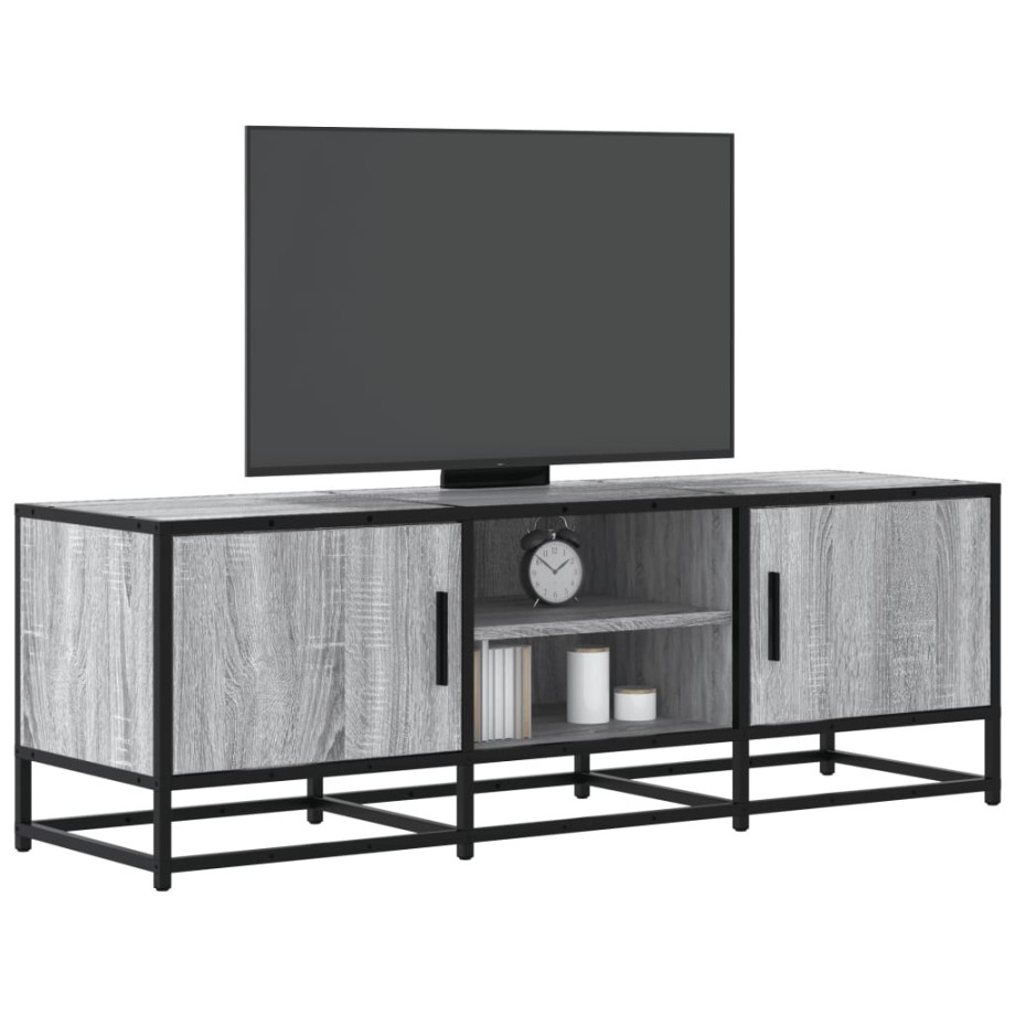 vidaXL Tv-meubel 120x35x41 cm bewerkt hout metaal grijs sonoma eiken afbeelding 1