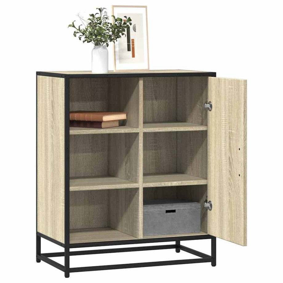 vidaXL Dressoir 62x35x76 cm bewerkt hout sonoma eikenkleurig afbeelding 1