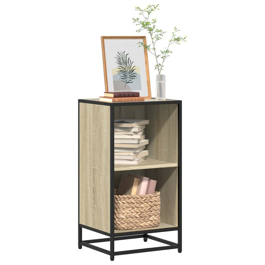 vidaXL Boekenkast 40x35x76 cm bewerkt hout sonoma eikenkleurig afbeelding 1