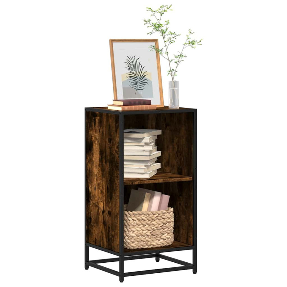 vidaXL Boekenkast 40x35x76 cm bewerkt hout gerookt eikenkleurig afbeelding 1