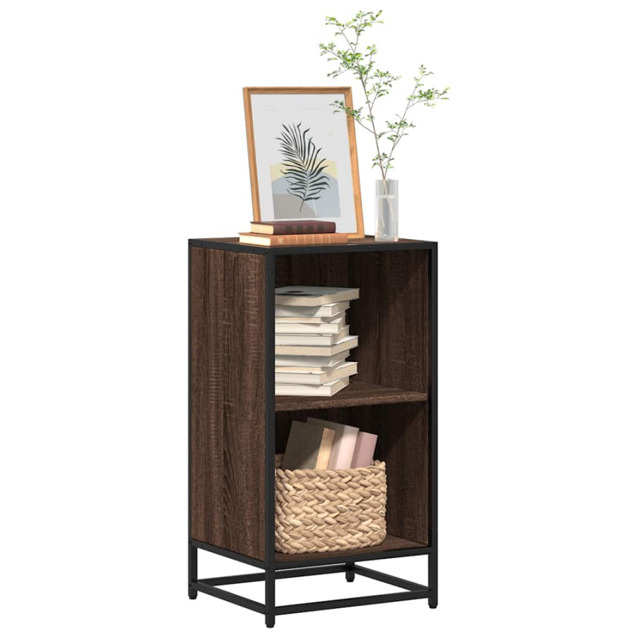 vidaXL Boekenkast 40x35x76 cm bewerkt hout bruin eikenkleur afbeelding 1
