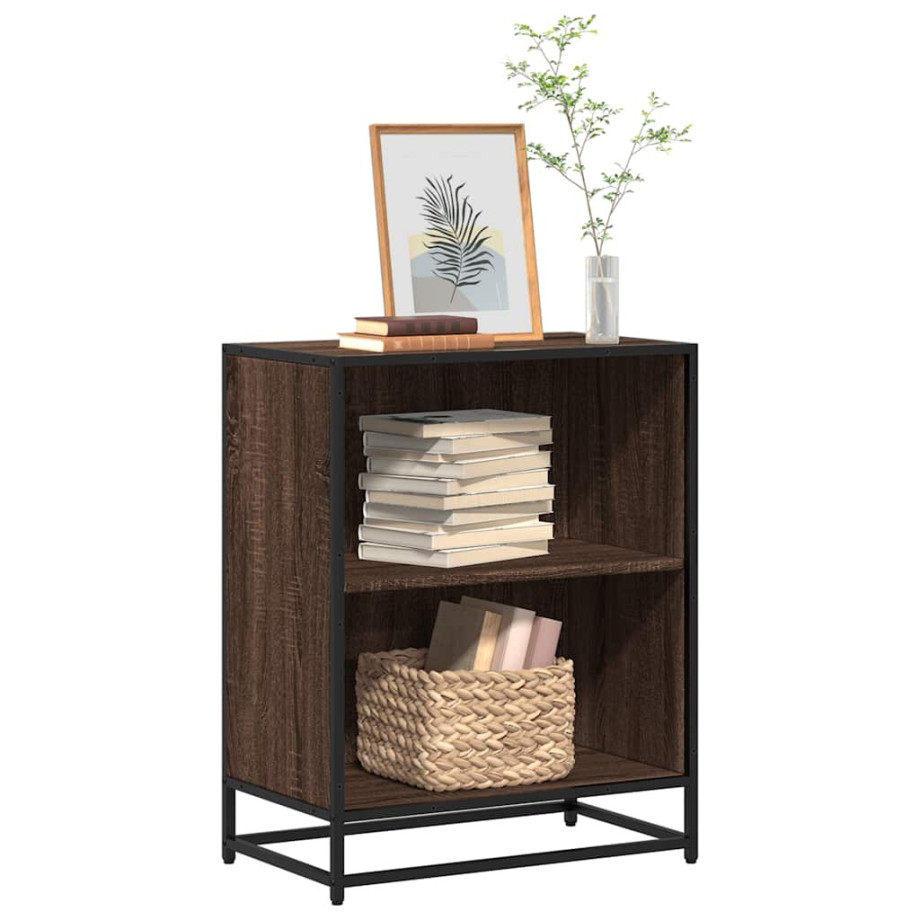 vidaXL Boekenkast 60x35x76 cm bewerkt hout bruin eikenkleur afbeelding 1