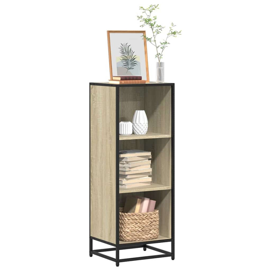 vidaXL Boekenkast 40x35x107,5 cm bewerkt hout sonoma eikenkleurig afbeelding 1