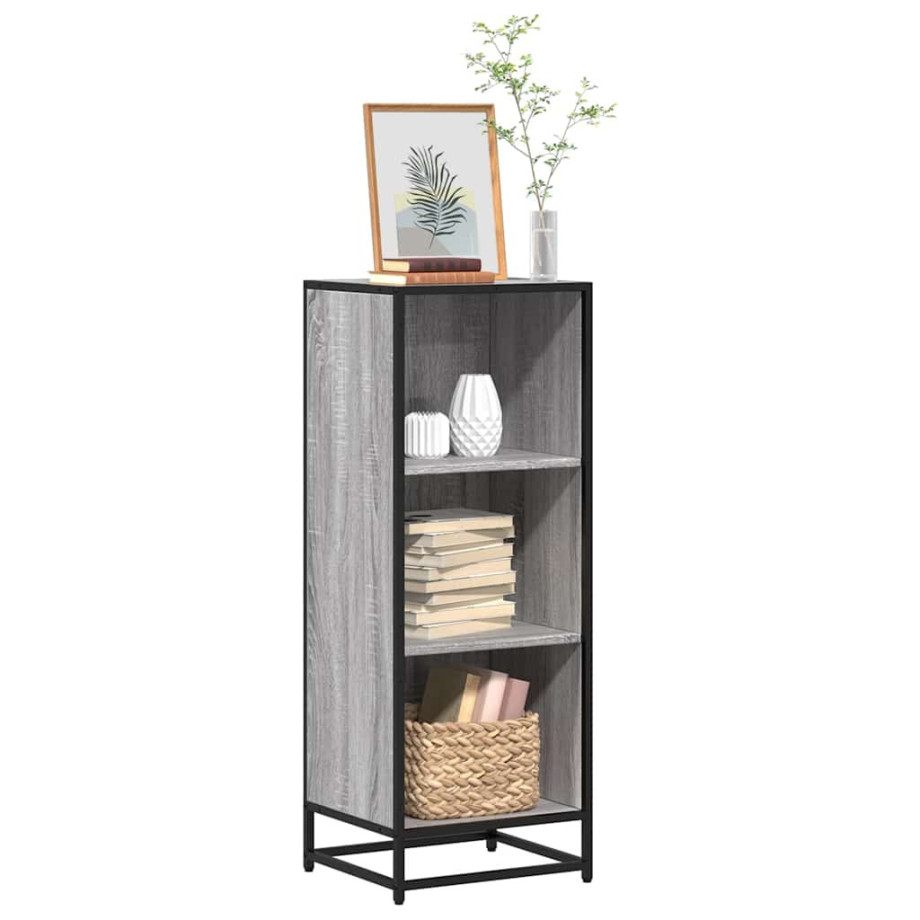 vidaXL Boekenkast 40x35x107,5 cm bewerkt hout grijs sonoma eikenkleur afbeelding 1