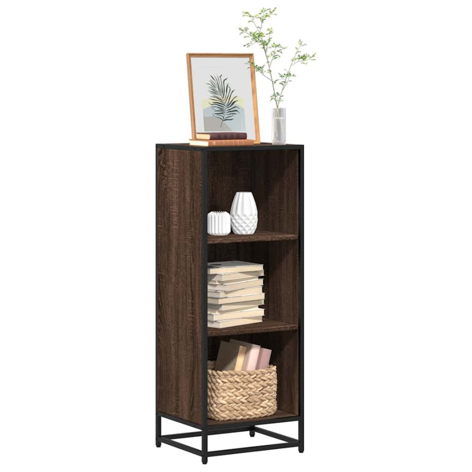 vidaXL Boekenkast 40x35x107,5 cm bewerkt hout bruin eikenkleur afbeelding 1