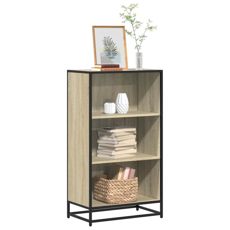 vidaXL Boekenkast 60x35x107,5 cm bewerkt hout sonoma eikenkleurig afbeelding 1