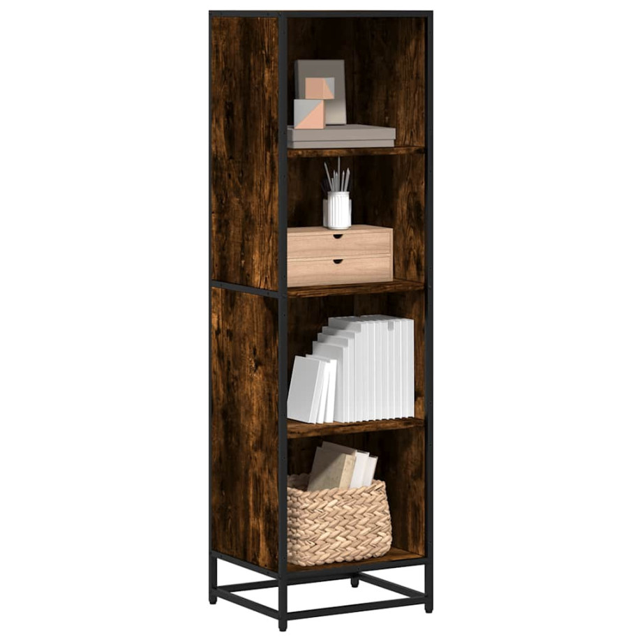 vidaXL Boekenkast 40x35x139 cm bewerkt hout gerookt eikenkleurig afbeelding 1
