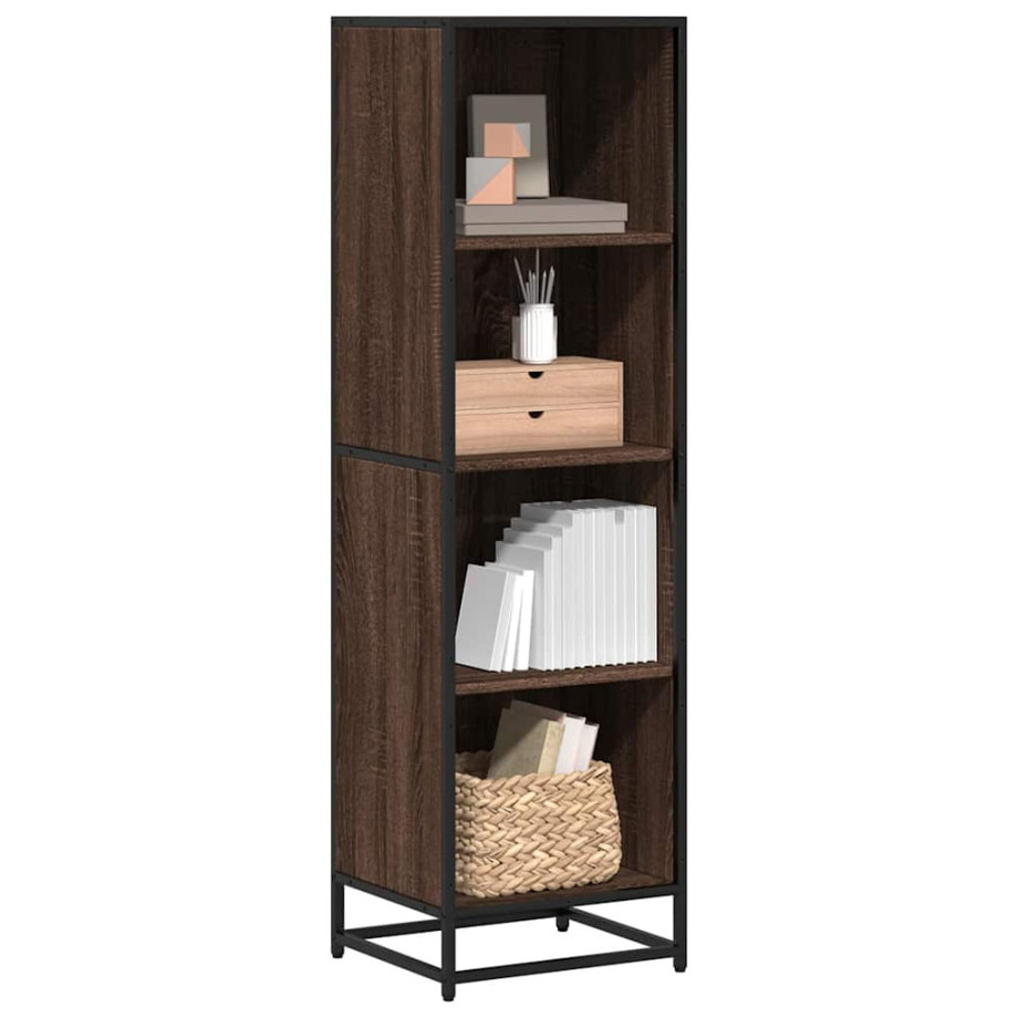 vidaXL Boekenkast 40x35x139 cm bewerkt hout bruin eikenkleur afbeelding 1