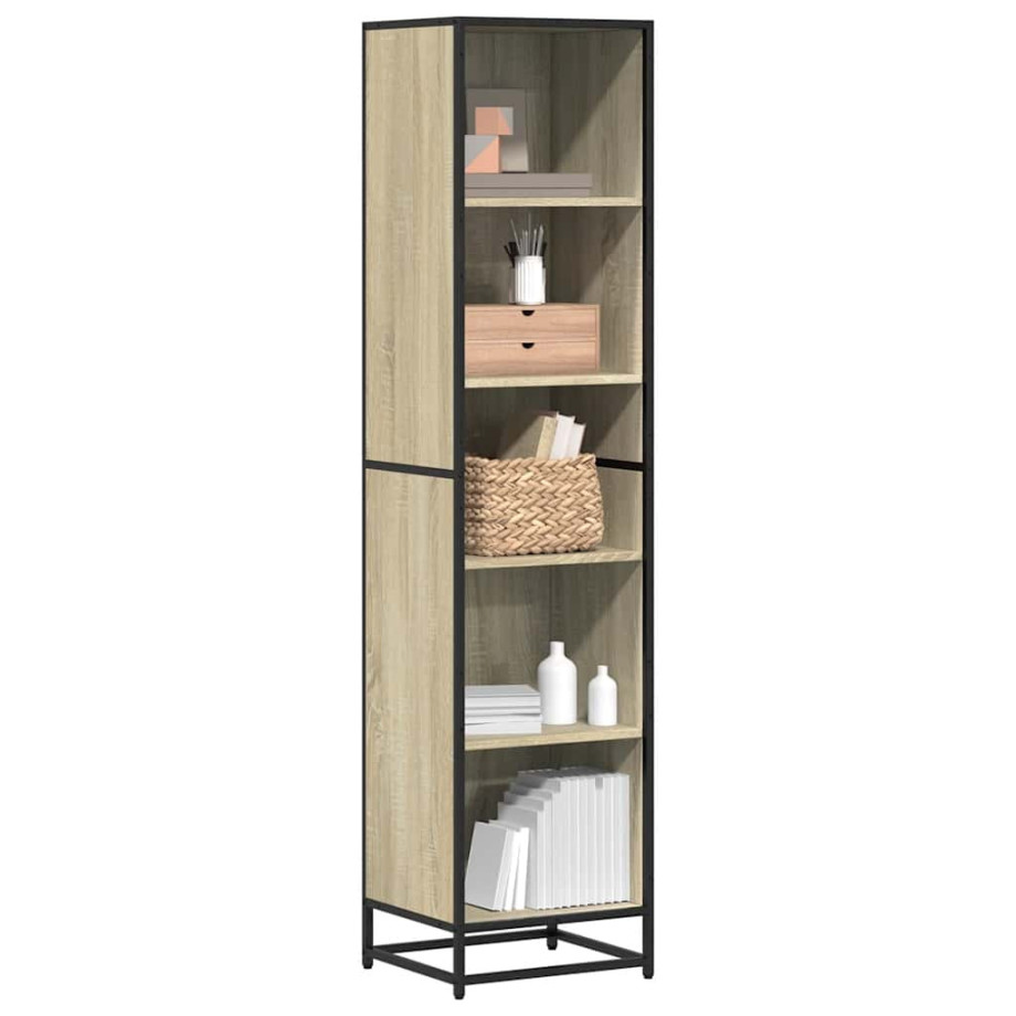 vidaXL Boekenkast 40x35x170,5 cm bewerkt hout sonoma eikenkleurig afbeelding 1