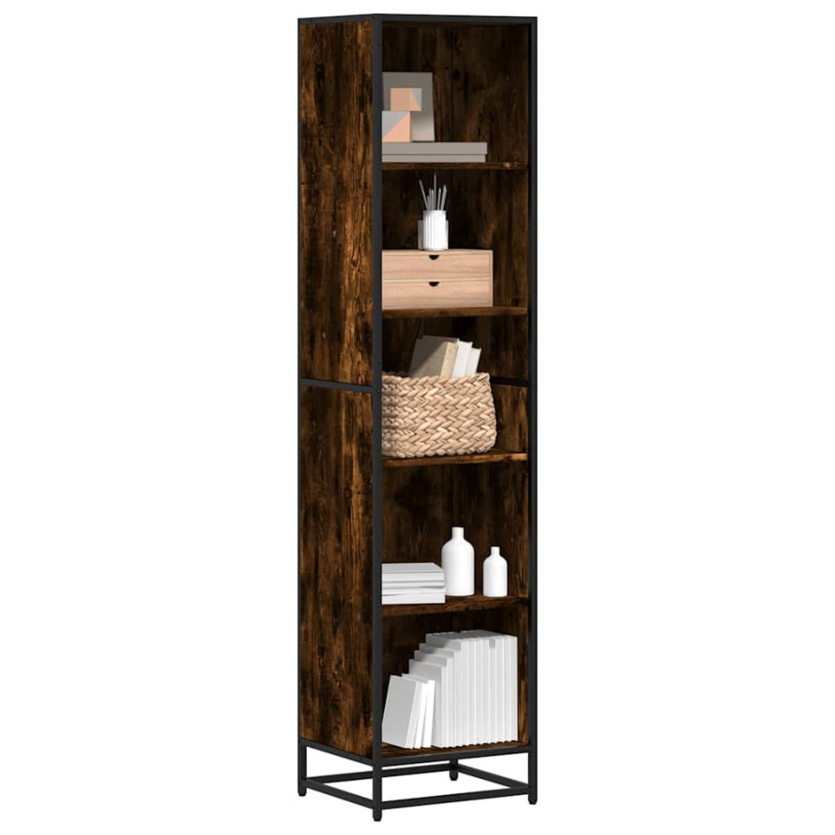 vidaXL Boekenkast 40x35x170,5 cm bewerkt hout gerookt eikenkleurig afbeelding 1