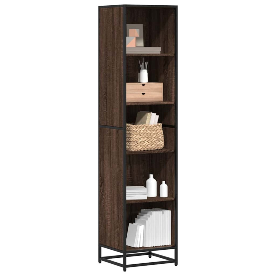 vidaXL Boekenkast 40x35x170,5 cm bewerkt hout bruin eikenkleur afbeelding 1