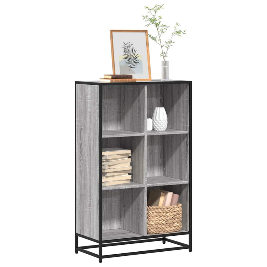 vidaXL Boekenkast 65,5x33x107,5cm bewerkt hout grijs sonoma eikenkleur vidaXL Boekenkast 65,5x33x107,5cm bewerkt hout grijs sonoma eikenkleur afbeelding 1