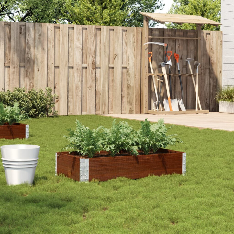 vidaXL Plantenbak 100x50 cm massief grenenhout bruin afbeelding 1