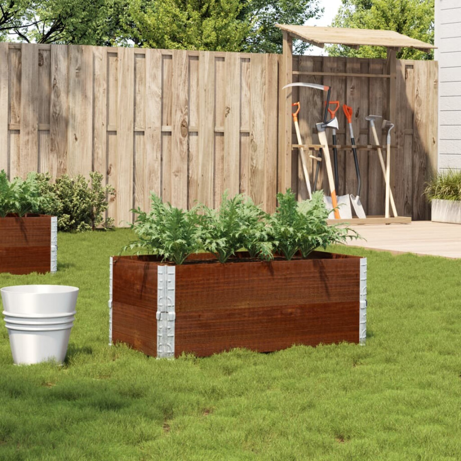 vidaXL Plantenbak 100x50 cm massief grenenhout bruin afbeelding 1