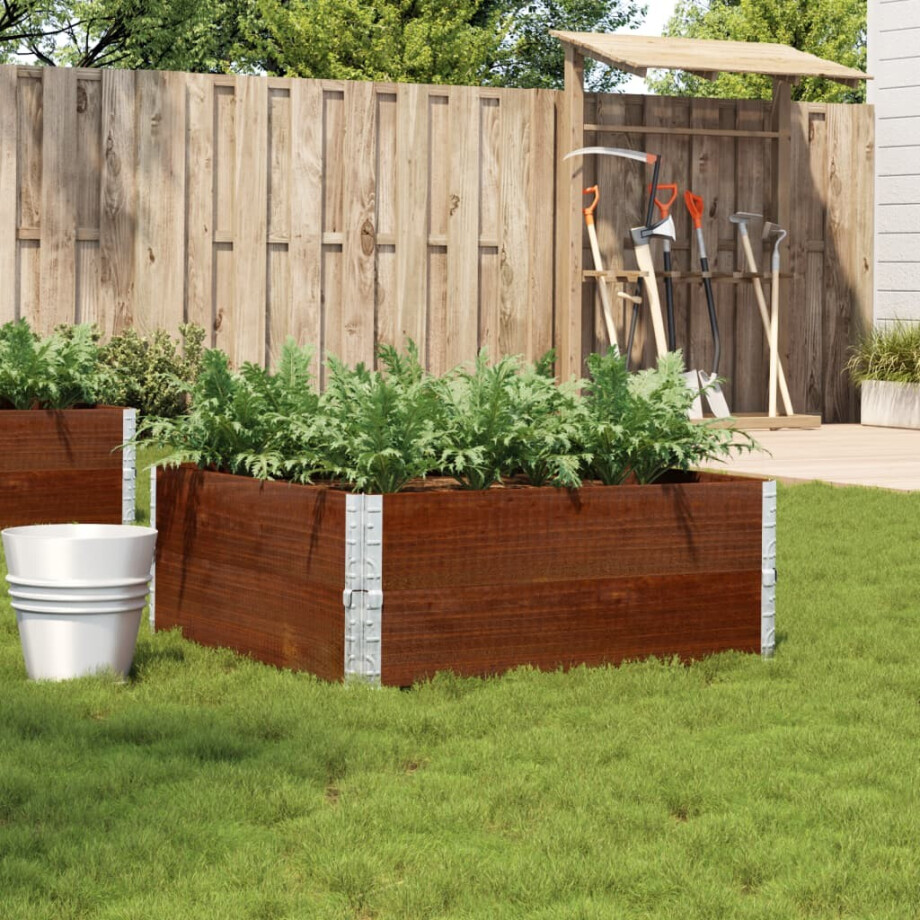 vidaXL Plantenbak 100x100 cm massief grenenhout bruin afbeelding 1
