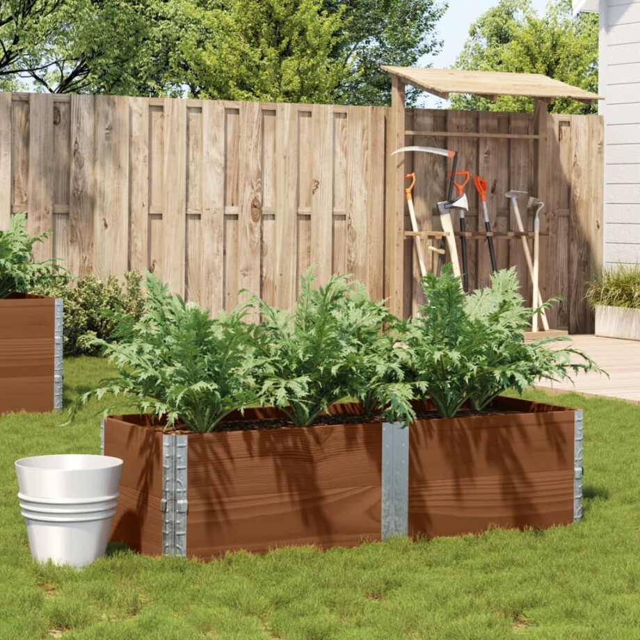 vidaXL Plantenbak 150x50 cm massief grenenhout bruin afbeelding 1