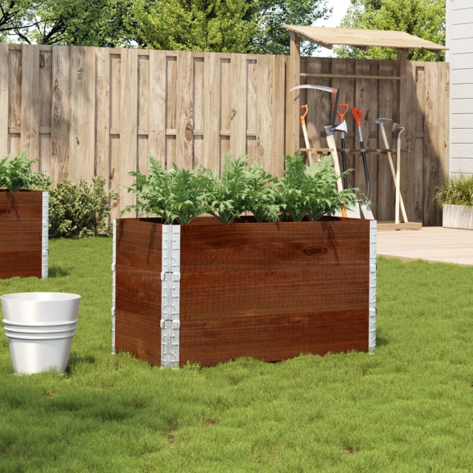 vidaXL Plantenbak 100x50 cm massief grenenhout bruin afbeelding 1