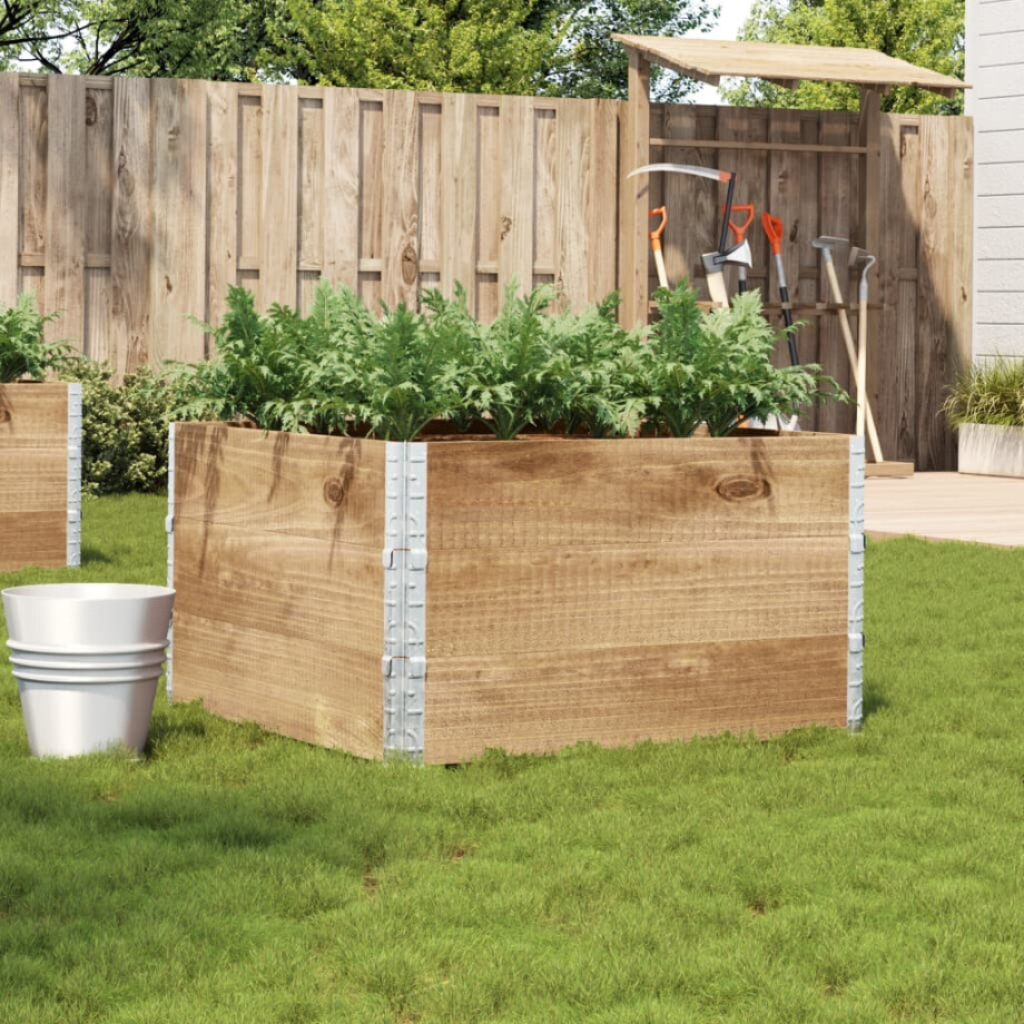 vidaXL Plantenbak 100x100 cm massief grenenhout vidaXL Plantenbak 100x100 cm massief grenenhout afbeelding 1