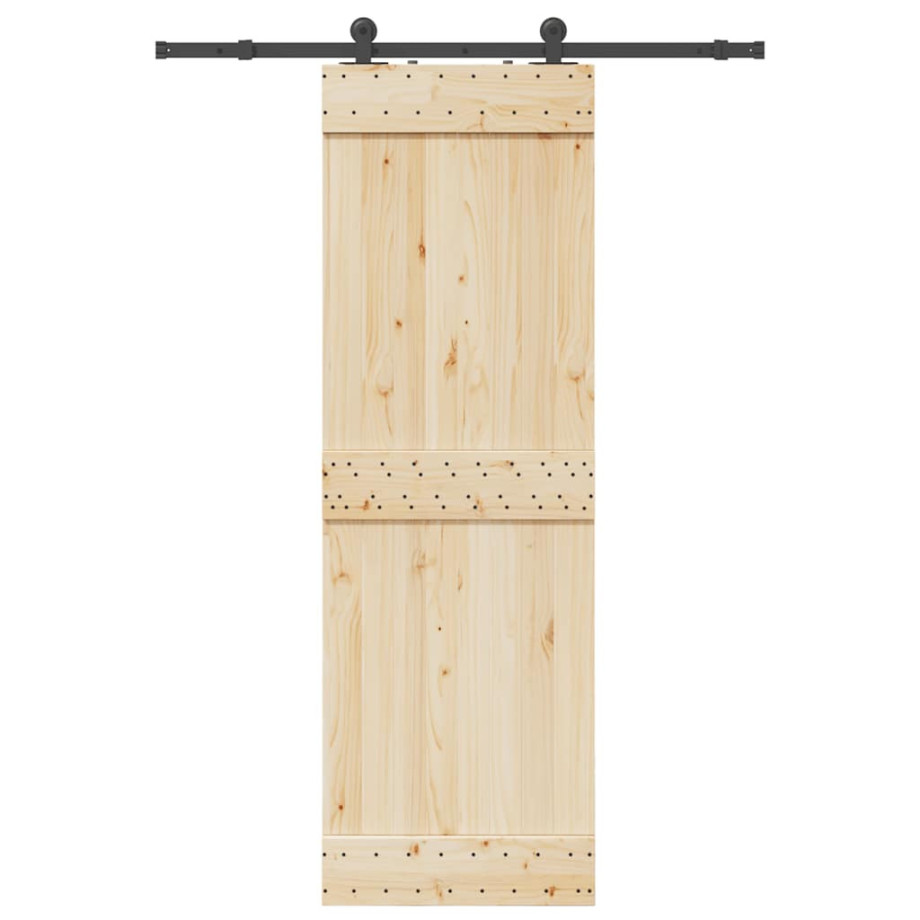 vidaXL Doos met onderdelen voor schuifdeur 152,5 cm staal zwart afbeelding 1