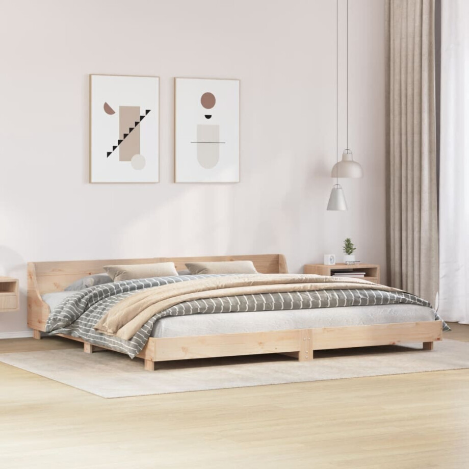 vidaXL Bedframe zonder matras massief grenenhout 180x200 cm vidaXL Bedframe zonder matras massief grenenhout 180x200 cm afbeelding 1