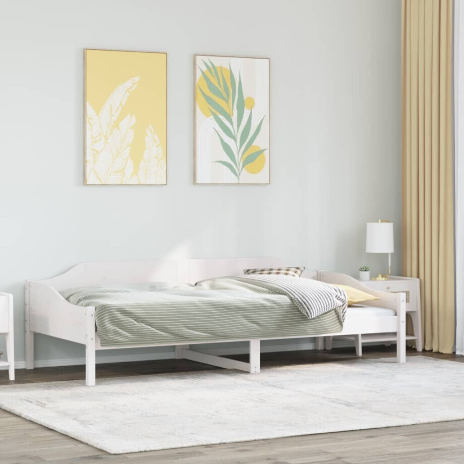 vidaXL Bedframe zonder matras massief grenenhout wit 80x200 cm vidaXL Bedframe zonder matras massief grenenhout wit 80x200 cm afbeelding 1
