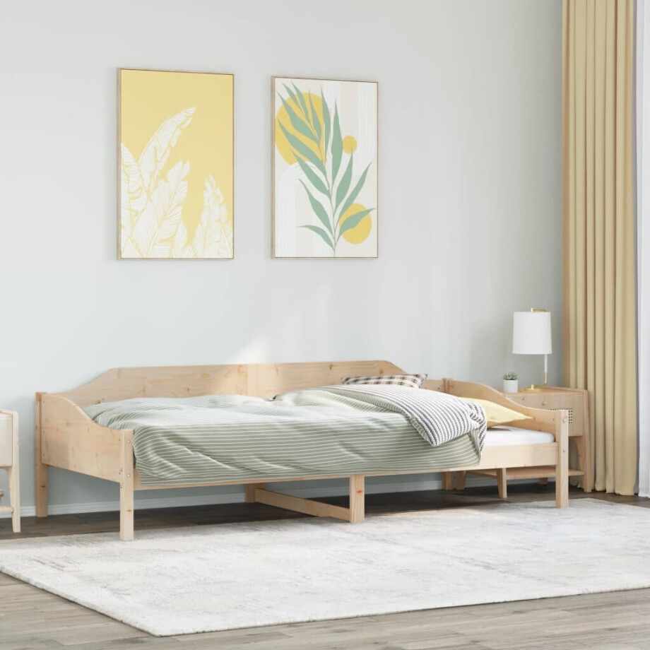vidaXL Bedframe zonder matras massief grenenhout 90x200 cm afbeelding 1