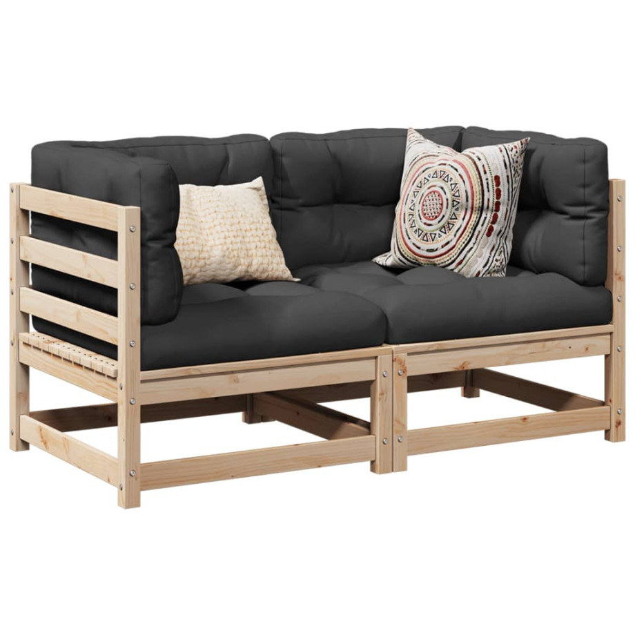 vidaXL 2-delige Loungeset massief grenenhout vidaXL 2-delige Loungeset massief grenenhout afbeelding 1