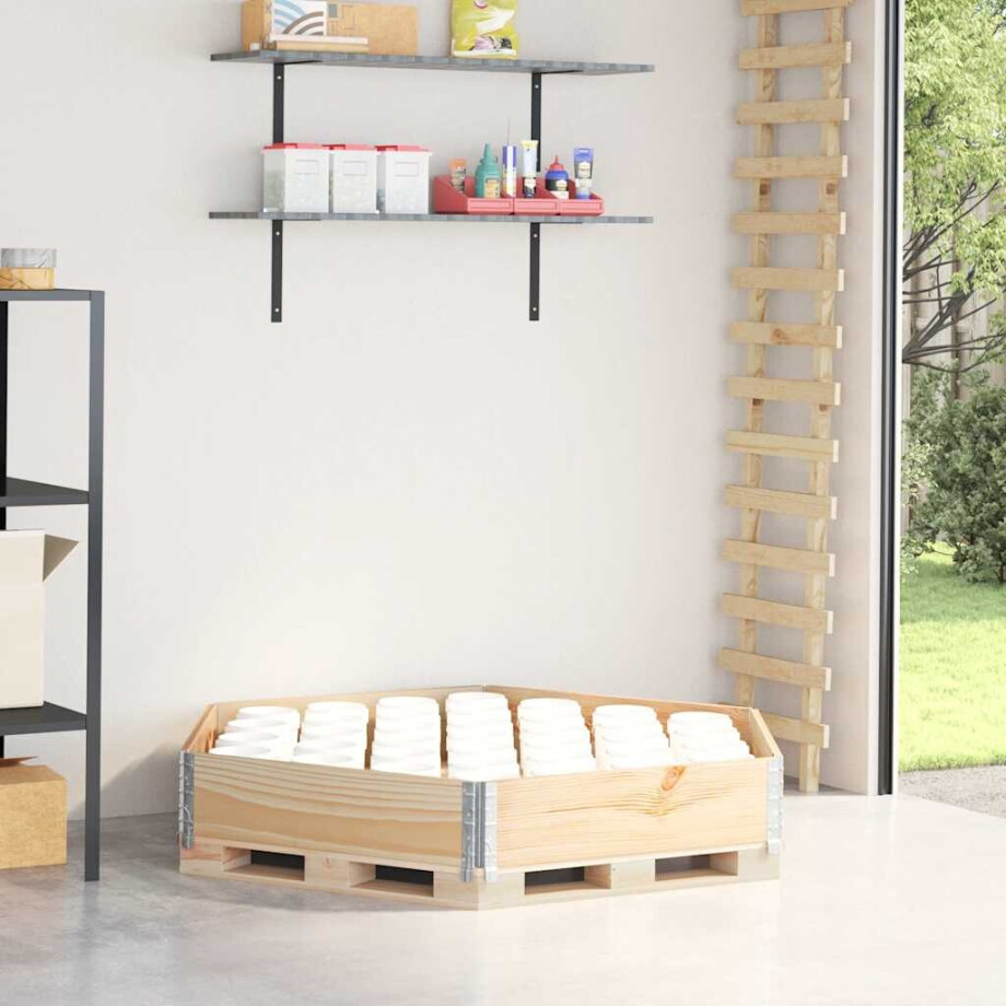 vidaXL Verhoogde plantenbak zeshoekig 160x160 cm massief grenenhout afbeelding 1